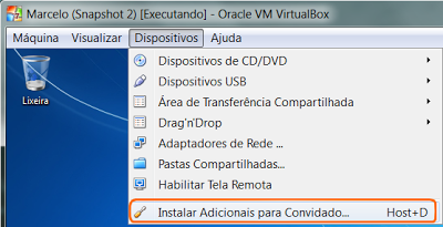 adicionais para convidado virtualbox