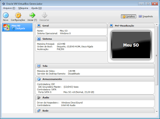 como criar uma maquina virtual no virtualbox