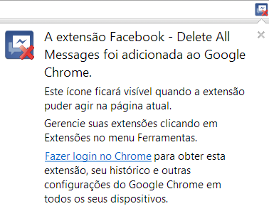 excluir todas extensões do facebook de uma vez