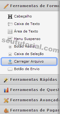 criar pagina upload de arquivos blogger