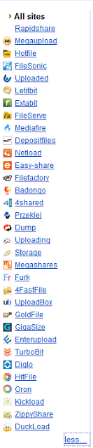 como buscar arquivos no rapidshare billionuploads mediafire