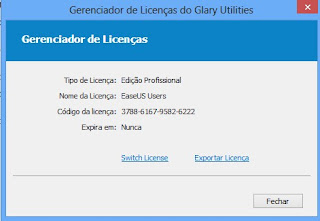 licença glary utilities pro license code