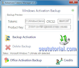 backup ativação windows 7