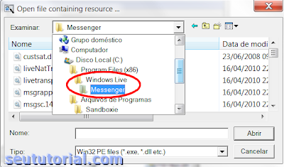 Entre na pasta messenger evitar-atualização-windows-live-messenger