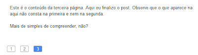 texto em varias paginas dentro post blogger