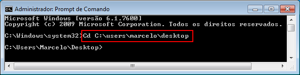 arquivo dentro imagem prompt windows