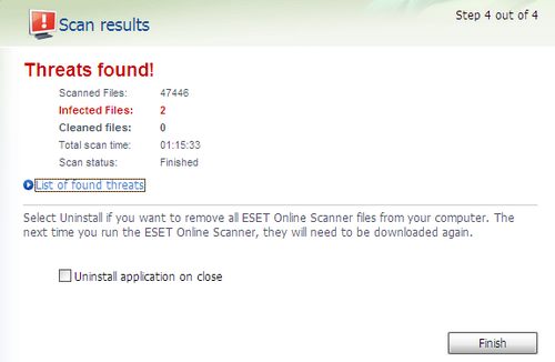 pc infectado eset online scanner o que fazer