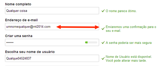 email fake falso cadastrar em sites