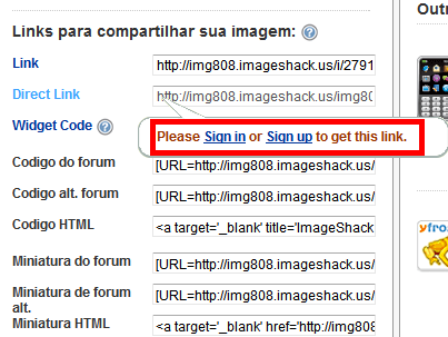 solução erro domain unregistered imageshack