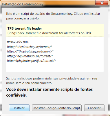 opção get torrent file piratebay