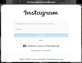 tirar janela login Instagram