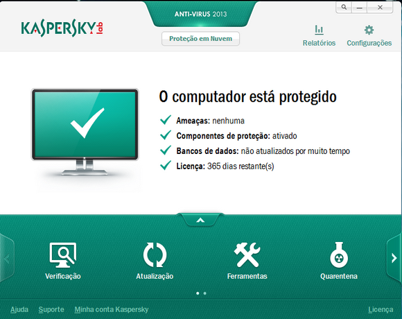 licença kaspersky 2013 1 ano promoção