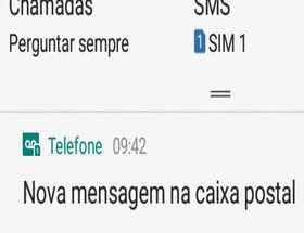excluir icone caixa postal correio de voz smartphone