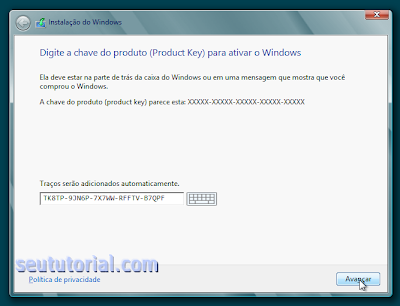 chave licença windows 8