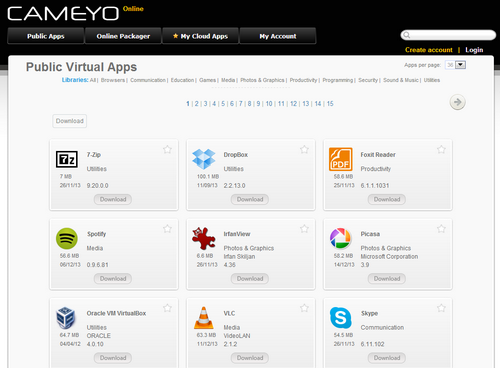 usar programas sem instalar cameyo