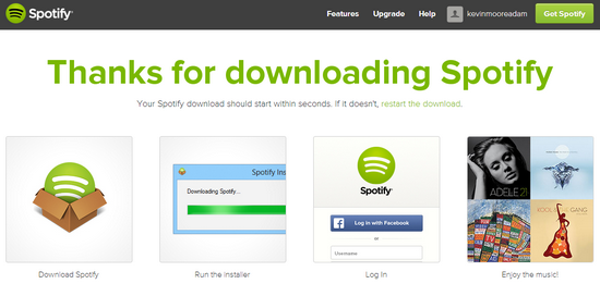 como baixar spotify criar conta