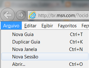 ie8 nova sessão várias contas facebook ao mesmo tempo mesmo navegador 2013