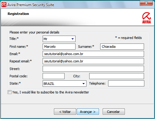 formulário avira-premium-10-gratuito-6-meses
