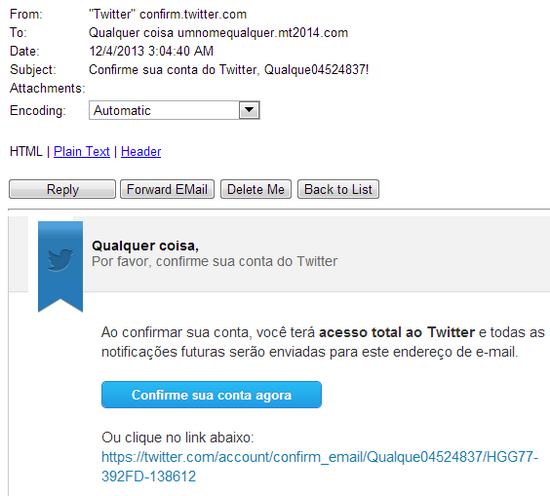 burlar confirmação e-mail válido sites