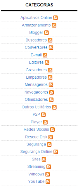 botões feed categorias blogger