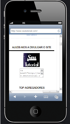 iphone seu site em um smartphone