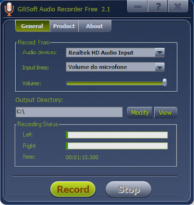 gravar músicas de streaming da web