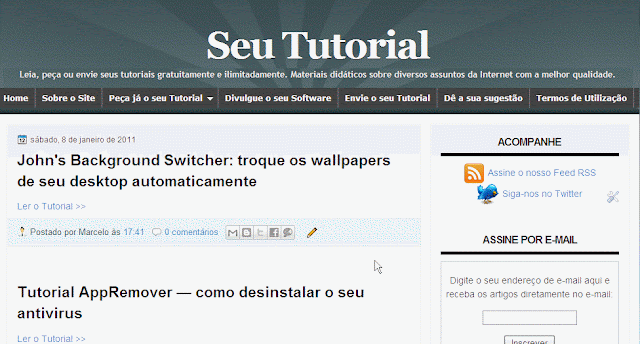deixar links do blog coloridos